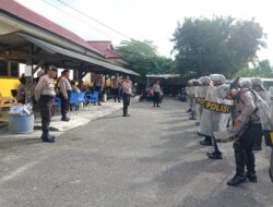 Samapta Polres Bangka Latihan Pengendalian Masa