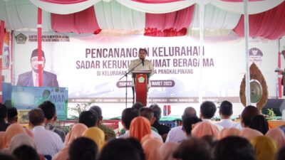 Menteri Agama Resmikan Pencanangan Kelurahan Sadar Kerukunan di Kelurahan Bacang