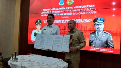 Pemkot Pangkalpinang Tandatangani Nota Kesepakatan Dengan Kejaksaan Negeri Pangkalpinang