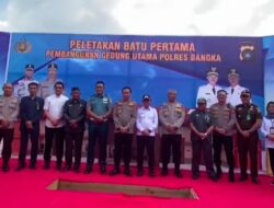 Peletakan Batu Pertama Pembangunan Rehab Gedung Utama Polres Bangka