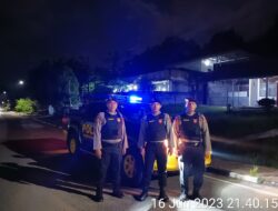 Satuan Samapta Polres Bangka lakukan Patroli Bluelight