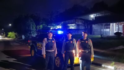 Satuan Samapta Polres Bangka lakukan Patroli Bluelight