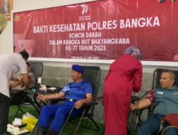 Polres Bangka Lakukan Bakti Kesehatan Donor Darah