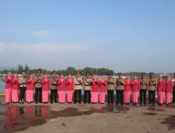 Polres Bangka Melaksanakan Upacara Tabur Bunga Menyambut Hari Bhayangkara ke -77