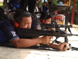 Polres Bangka Melakukan Latihan menembak di Lapangan Tembak Mako Brimob