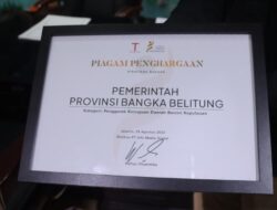 Pemprov Kep. Babel Sabet Penghargaan Apresiasi Penggerak Kemajuan Daerah Berciri Kepulauan