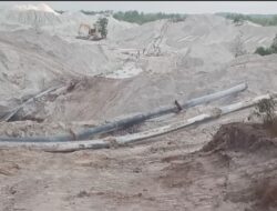 Dua Alat Berat Jarah Pasir Timah di Lahan  Eks PT. koba Tin