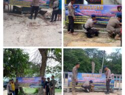 Polres Bangka Pasang Spanduk Himbauan di Pantai