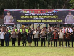 Polres Bangka Laksanakan Apel Gelar Pasukan Operasi Ketupat Menumbing 2024