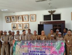 Lusje Anneke Tabalujan Melepas Atlet Festival Olahraga Tradisional Yang Mewakili Provinsi Kepulauan Bangka Belitung