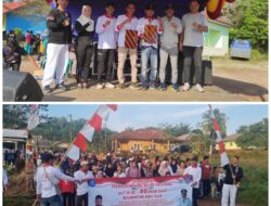 Desa Silip dan BNNK Bangka mengadakan Jalan Santai