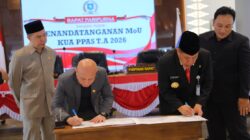 Gubernur Hidayat Bersama Ketua DPRD Babel Teken MoU KUA PPAS Tahun 2026 