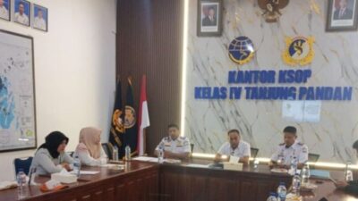 Kunjungan kerja Komisi III DPRD Provinsi Kepulauan Bangka Belitung ke Kantor KSOP Kelas IV Tanjung Pandan 