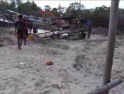 Aktivitas Tambang Ilegal Di Jalan Laut Kampung Pasir Sungailiat