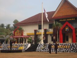 Polres Bangka Gelar Upacara Peringatan HUT ke-81 Kemerdekaan RI