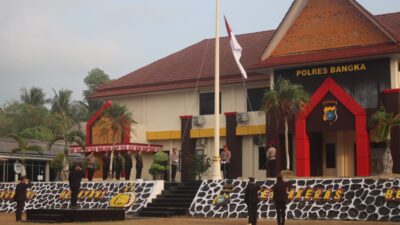 Polres Bangka Gelar Upacara Peringatan HUT ke-81 Kemerdekaan RI