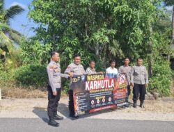 Sat Binmas Polres Bangka Sampaikan Himbauan Kamtibmas dan Cegah Karhutla