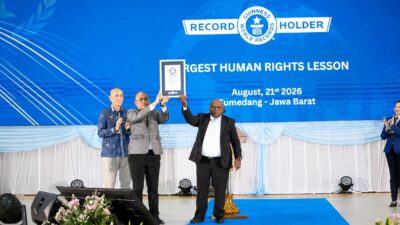 KemenHAM RI Pecahkan Rekor Dunia Guinness, 2.008 Peserta Ikuti Pelajaran HAM Terbesar