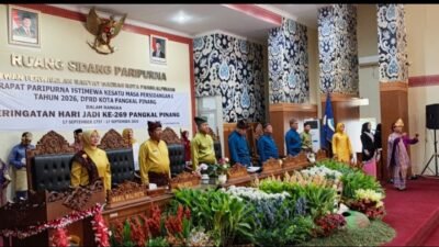 Paripurna Istimewa Ke-1 Masa Persidangan I Tahun 2026  Rapat Paripurna DPRD Kota Pangkalpinang