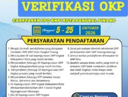Caretaker DPD KNPI Pangkalpinang Buka Pendaftaran dan Verifikasi OKP, Ini Persyaratannya